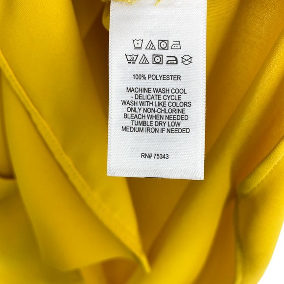 RACHEL ZOE Los Angeles New York Yellow Button Up Sleeveless Shirt Size L - Picture 15 of 16